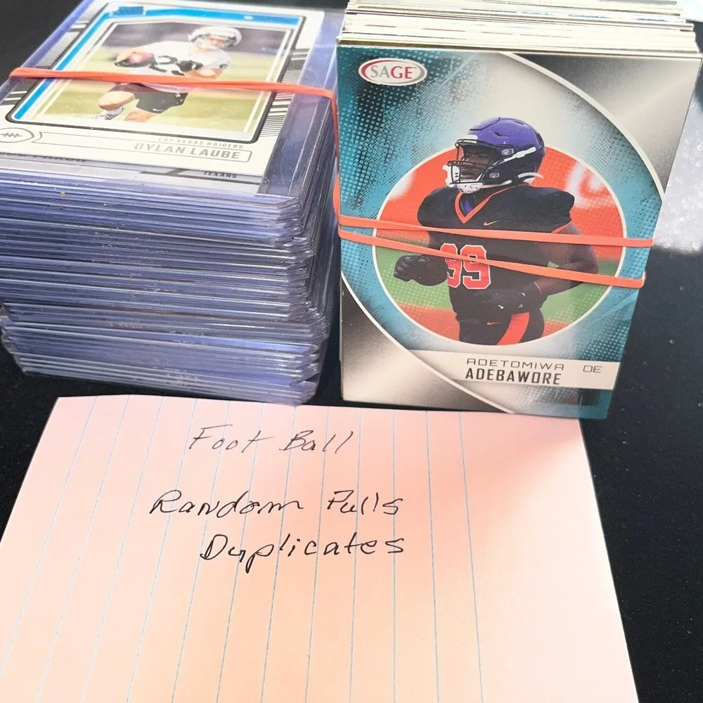 Football 200 + Cards Random Picks Bulk Lot Duplicates NFL Players